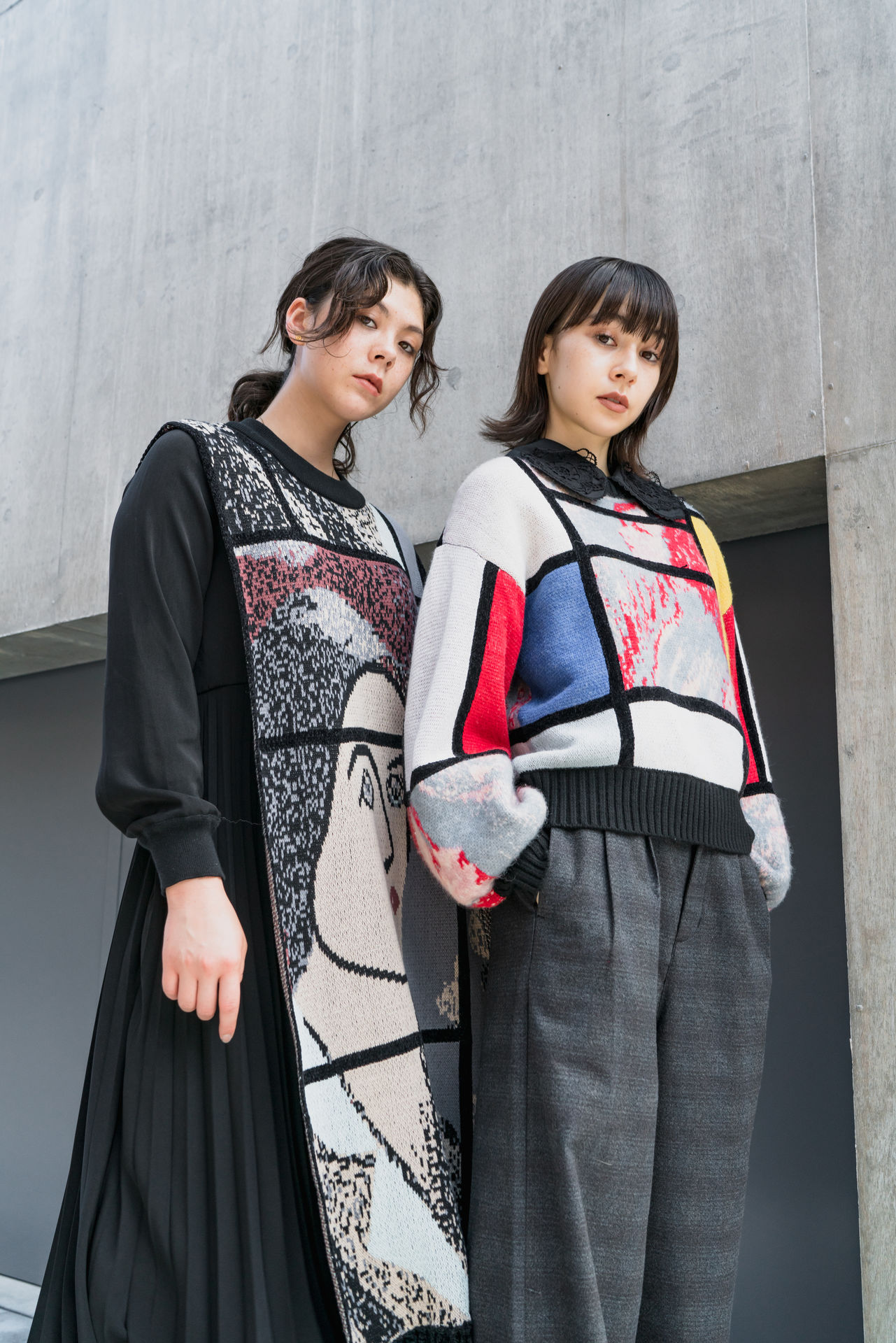 initial x piet mondriaan winter20 womenswear collection street snap 03