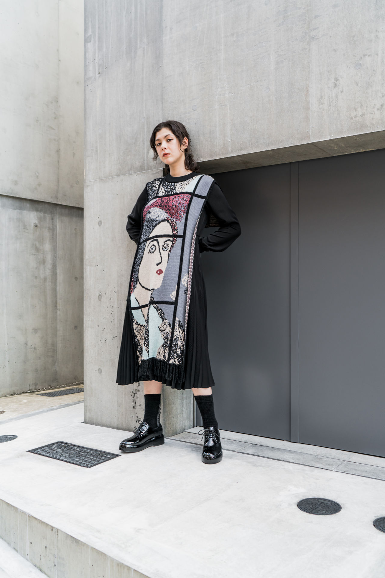 initial x piet mondriaan winter20 womenswear collection street snap 11