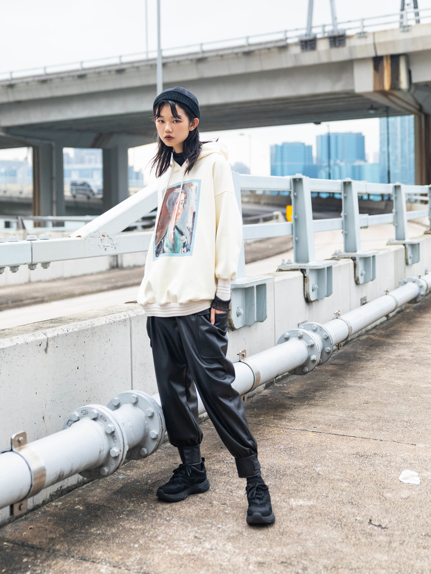 initial x piet mondriaan winter20 womenswear collection street snap 17